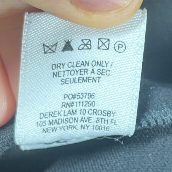 Derek Lam 10 Crosby Pants Womens Size 8 Black High Rise Flared Cotton Stretch - Picture 4 of 12